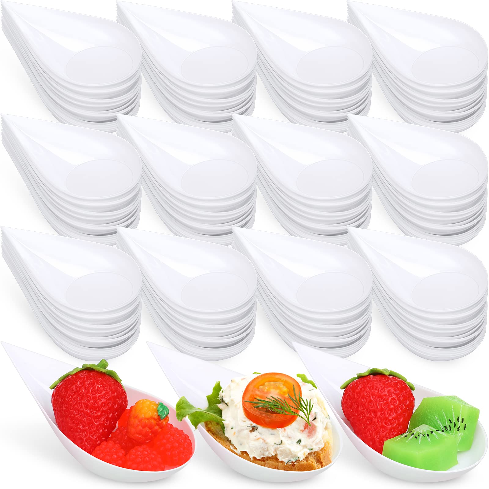 Amazon.co.jp: ティアドロップミニ前菜プレート プラスチックスプーン